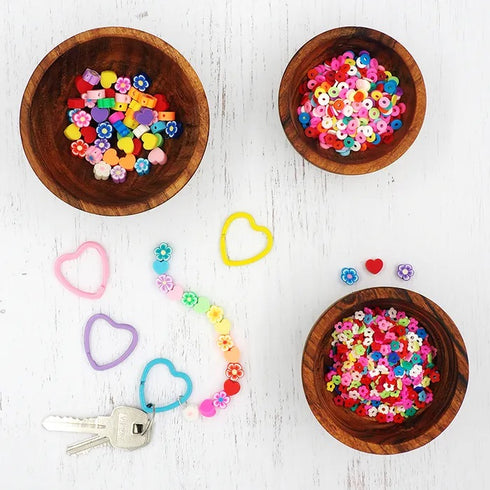 6mm Flat Flower Shape Fimo Beads
